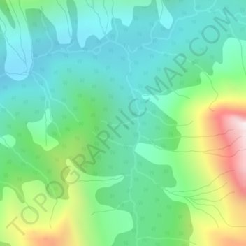 Mappa topografica Rocky Mountains, altitudine, rilievo