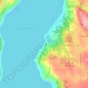 Mappa topografica Mint Grove, altitudine, rilievo
