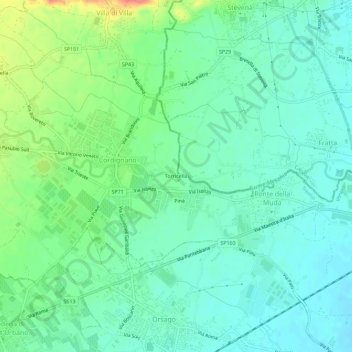 Mappa topografica Torricella, altitudine, rilievo