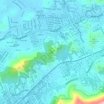 Mappa topografica Morro das Paineiras, altitudine, rilievo