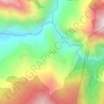 Mappa topografica Sankri, altitudine, rilievo
