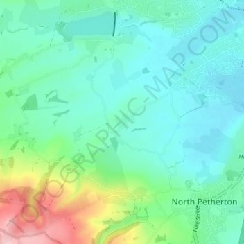 Mappa topografica Rhode, altitudine, rilievo