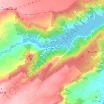 Mappa topografica Fardes, altitudine, rilievo