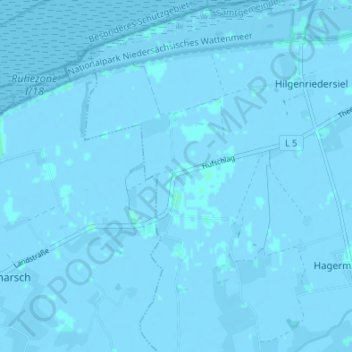 Mappa topografica Hufschlag, altitudine, rilievo