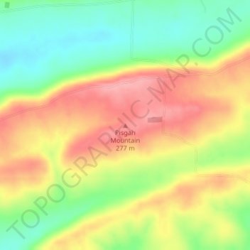 Mappa topografica Pisgah Mountain, altitudine, rilievo