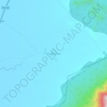 Mappa topografica Hadmatiya, altitudine, rilievo