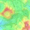 Mappa topografica Dieng Plateau, altitudine, rilievo