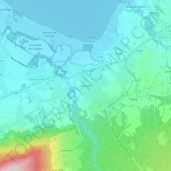 Mappa topografica Excuvilly, altitudine, rilievo