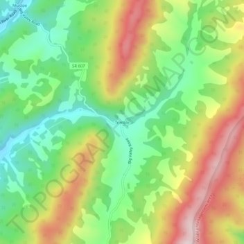 Mappa topografica Trimble, altitudine, rilievo