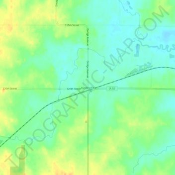Mappa topografica Austinville, altitudine, rilievo