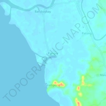 Mappa topografica Pasigay, altitudine, rilievo