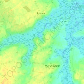 Mappa topografica La Ventinière, altitudine, rilievo
