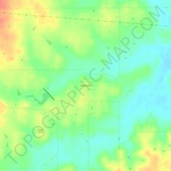 Mappa topografica Vanoss, altitudine, rilievo