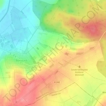 Mappa topografica Am alten Berg, altitudine, rilievo