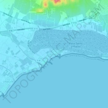 Mappa topografica Les Salins, altitudine, rilievo