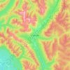 Mappa topografica Fernie, altitudine, rilievo