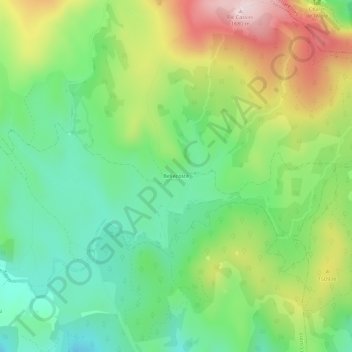 Mappa topografica Bellecoste, altitudine, rilievo