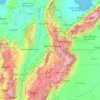 Mappa topografica Santander, altitudine, rilievo