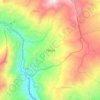 Mappa topografica Tibirita, altitudine, rilievo