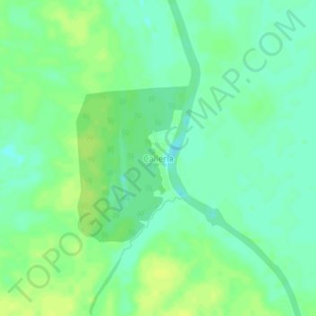 Mappa topografica Calleria, altitudine, rilievo