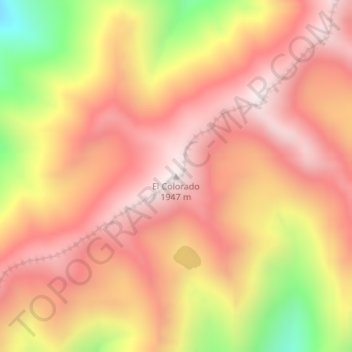 Mappa topografica El Colorado, altitudine, rilievo