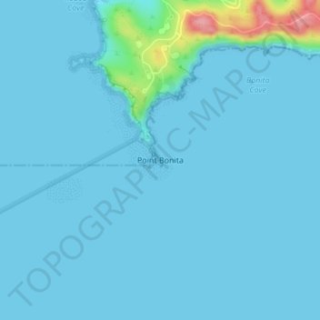 Mappa topografica Point Bonita, altitudine, rilievo