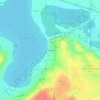 Mappa topografica Lake Margrethe, altitudine, rilievo