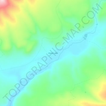 Mappa topografica Horse Lake, altitudine, rilievo