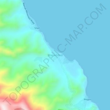 Mappa topografica Macambol, altitudine, rilievo