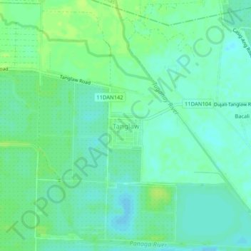 Mappa topografica Tanglaw, altitudine, rilievo