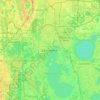Mappa topografica Kissimmee, altitudine, rilievo