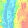 Mappa topografica Schodack Landing, altitudine, rilievo