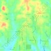 Mappa topografica Poplar Springs, altitudine, rilievo