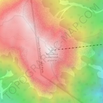 Mappa topografica Mount Tahtali, altitudine, rilievo
