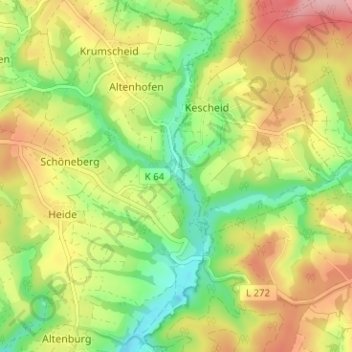 Mappa topografica Kapaunsmühle, altitudine, rilievo