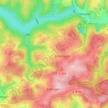Mappa topografica Meiswinkel, altitudine, rilievo