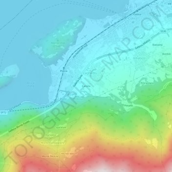 Mappa topografica Cariola, altitudine, rilievo