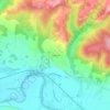 Mappa topografica Fontaurié, altitudine, rilievo