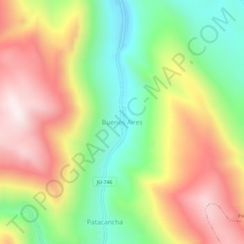 Mappa topografica Buenos Aires, altitudine, rilievo