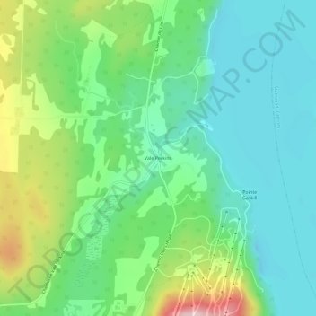 Mappa topografica Vale Perkins, altitudine, rilievo