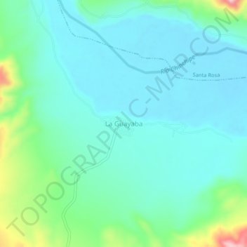 Mappa topografica La Guayaba, altitudine, rilievo