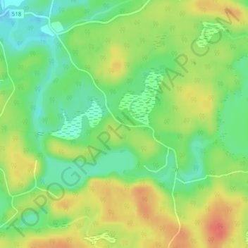 Mappa topografica Seguin Falls, altitudine, rilievo