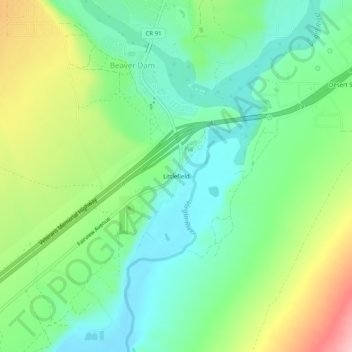 Mappa topografica Littlefield, altitudine, rilievo