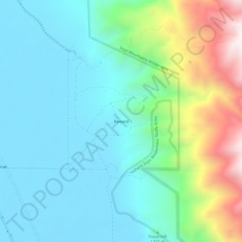 Mappa topografica Reward, altitudine, rilievo
