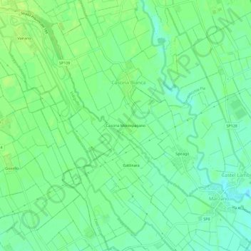 Mappa topografica Cascina Montepagano, altitudine, rilievo