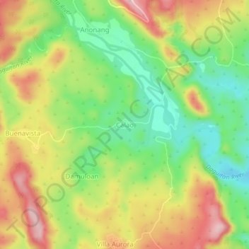 Mappa topografica Calao, altitudine, rilievo