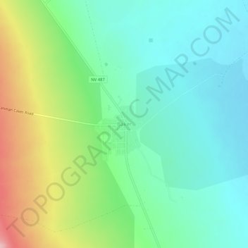 Mappa topografica Baker, altitudine, rilievo