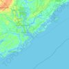 Mappa topografica Sullivan's Island, altitudine, rilievo