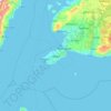Mappa topografica Panglao Island, altitudine, rilievo