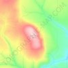Mappa topografica Luna Butte, altitudine, rilievo
